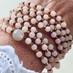 Sautoir Alys en perles d'agate naturelle