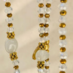 Sautoir Vera en perles à facettes transparentes
