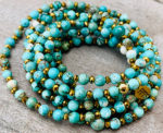 Sautoir en perles de turquoise naturelle