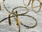 cordon de lunettes en perle à facettes