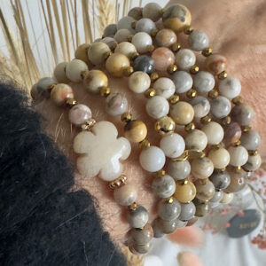 Sautoir Agate en perles d'agate naturelle